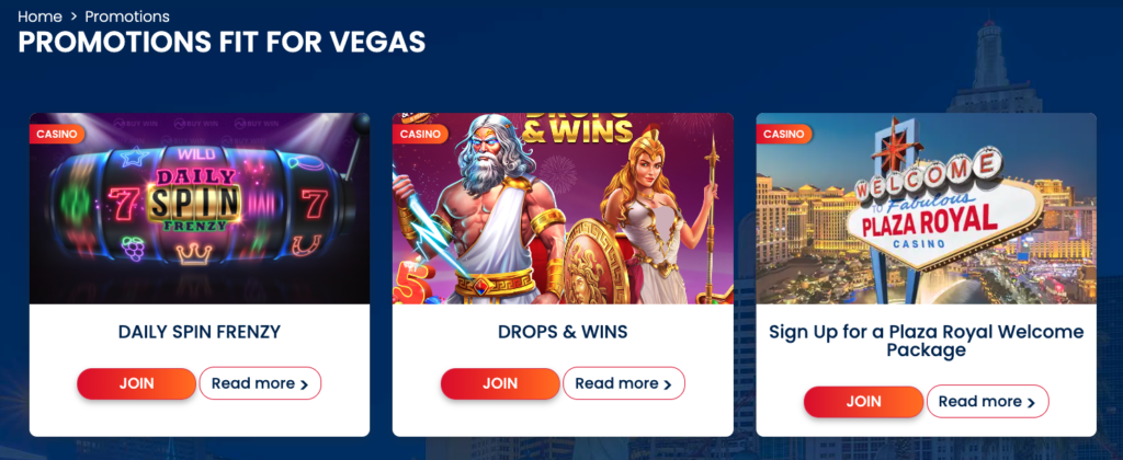 plaza royal casino promotions