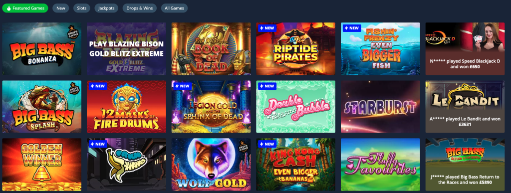 slot games on offer at luck land casino