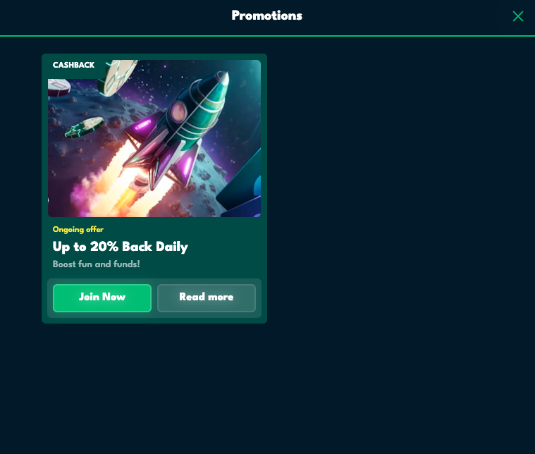 Rocket Riches promotion. 