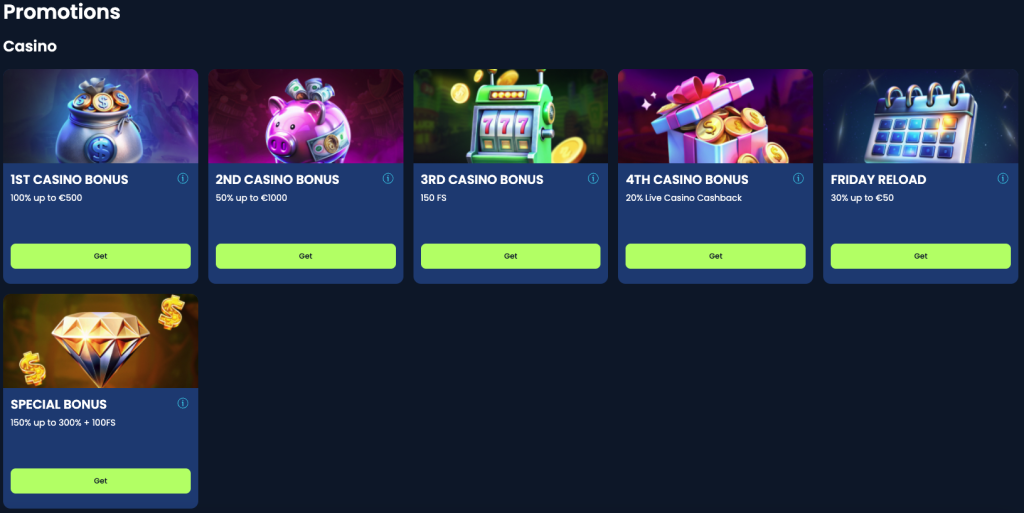 Grams Bet Casino Promotions