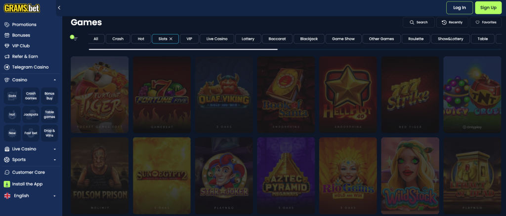 Gams Bet Casino games.