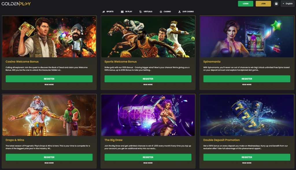 GoldenPlay promotions.