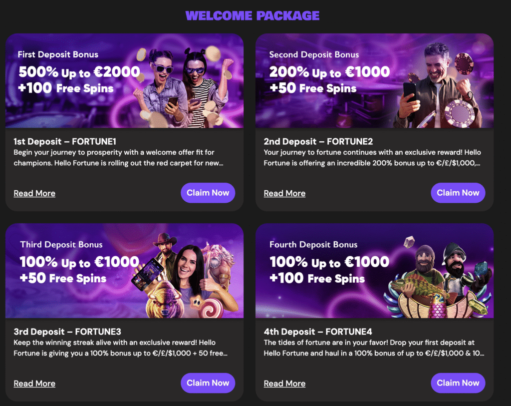 hello fortune promotions