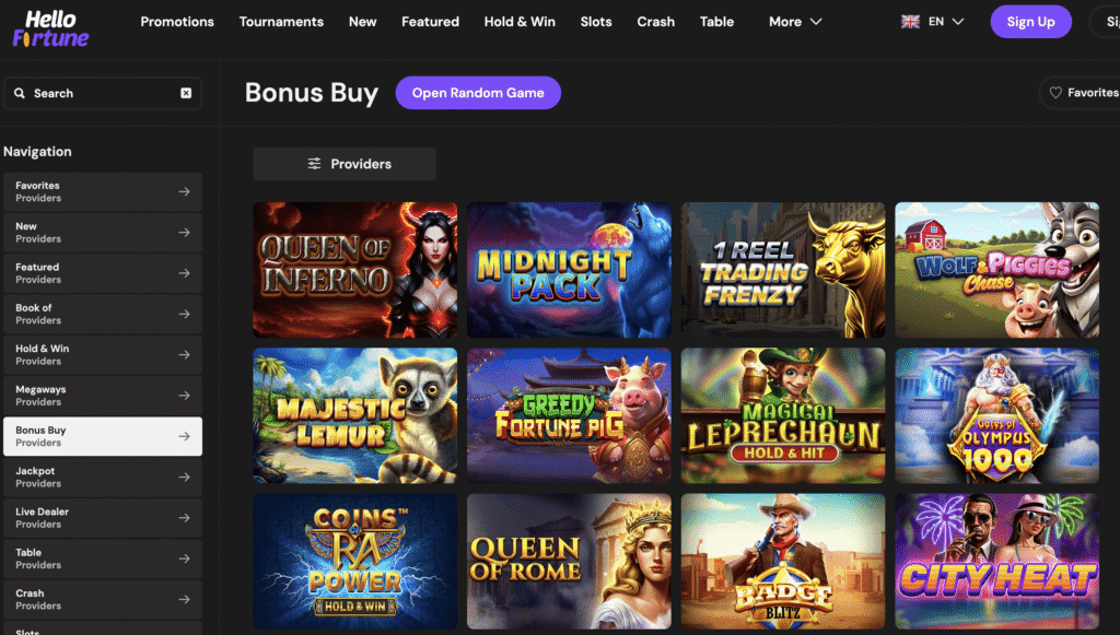 bonus buy slots at hello fortune casino