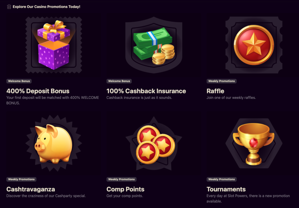 slots powers casino promotions