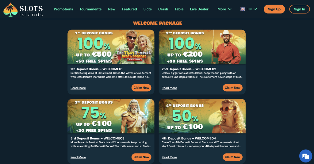 Slots Island Promotions.