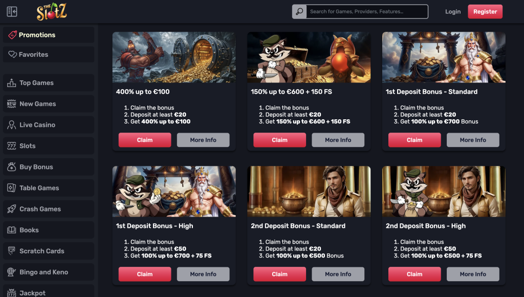 The Slotz promotions. 