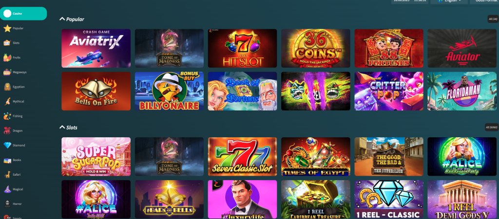 destino bet casino game options