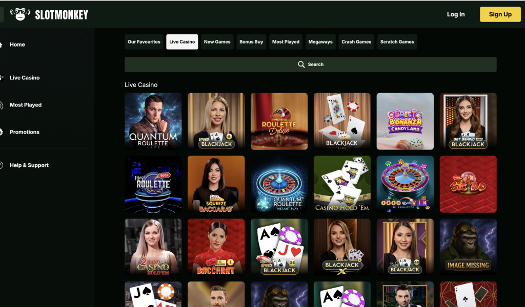 slotmonkey casino options