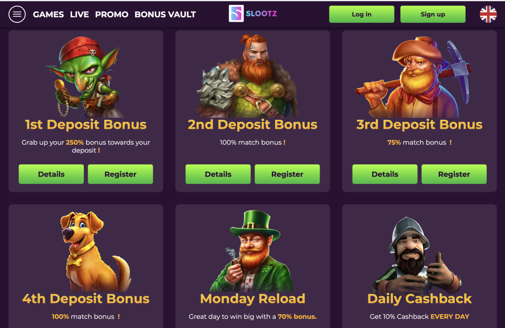 slootz.io casino promotions