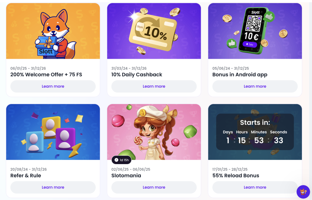 slott casino promotions