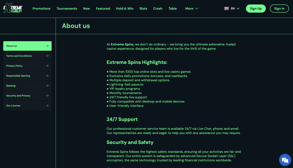 Extreme Spins About us info.