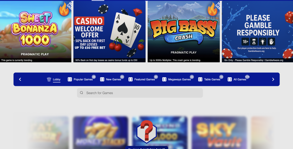 game options at BetTom casino