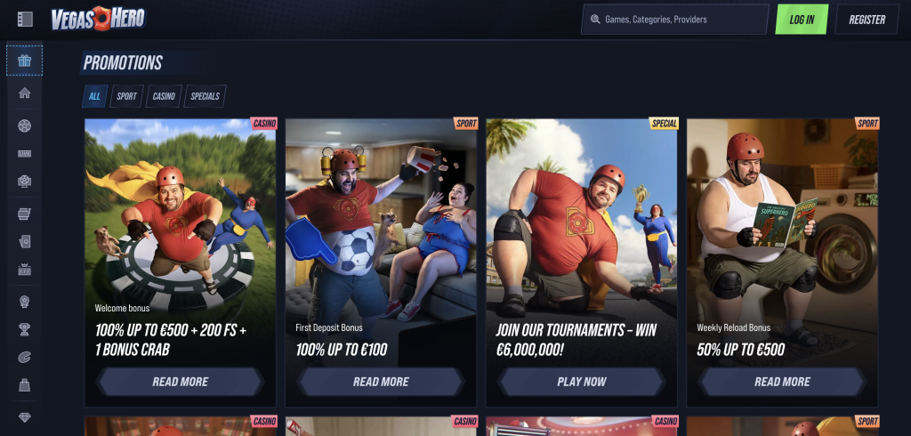 Vegas Hero Promotions.