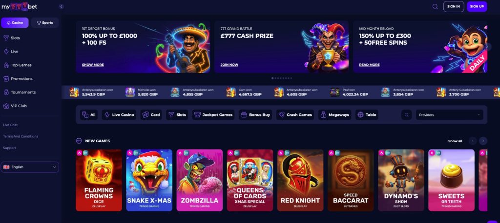 My777bet.com New Games available