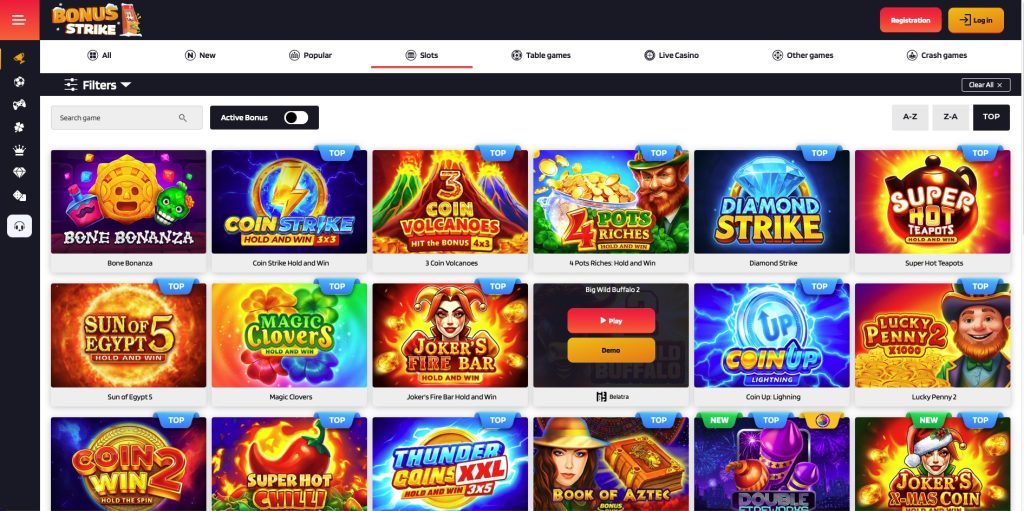 Bonus Strike Slot Library