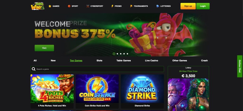 Voodoo Wins Homepage