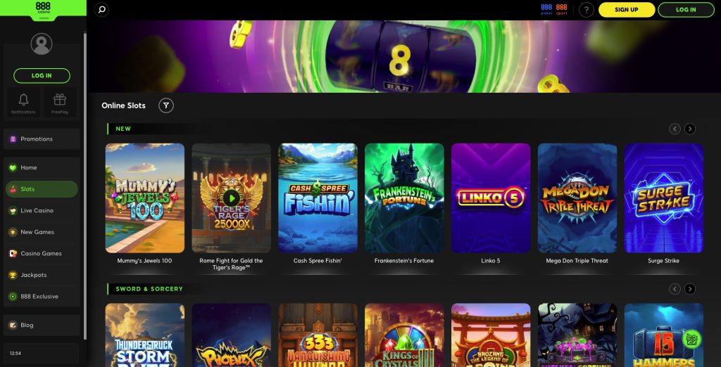 888 Casino Slot library