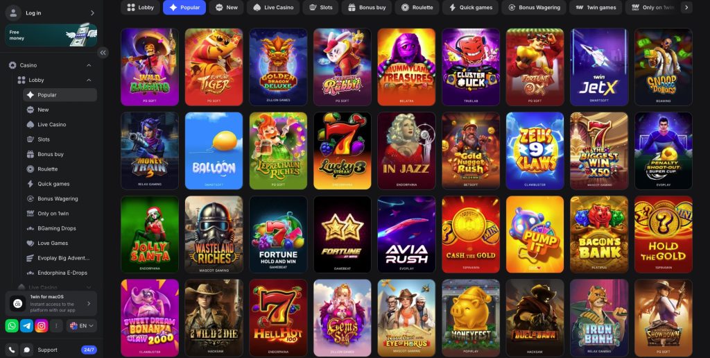 1 Win Casino Casino section